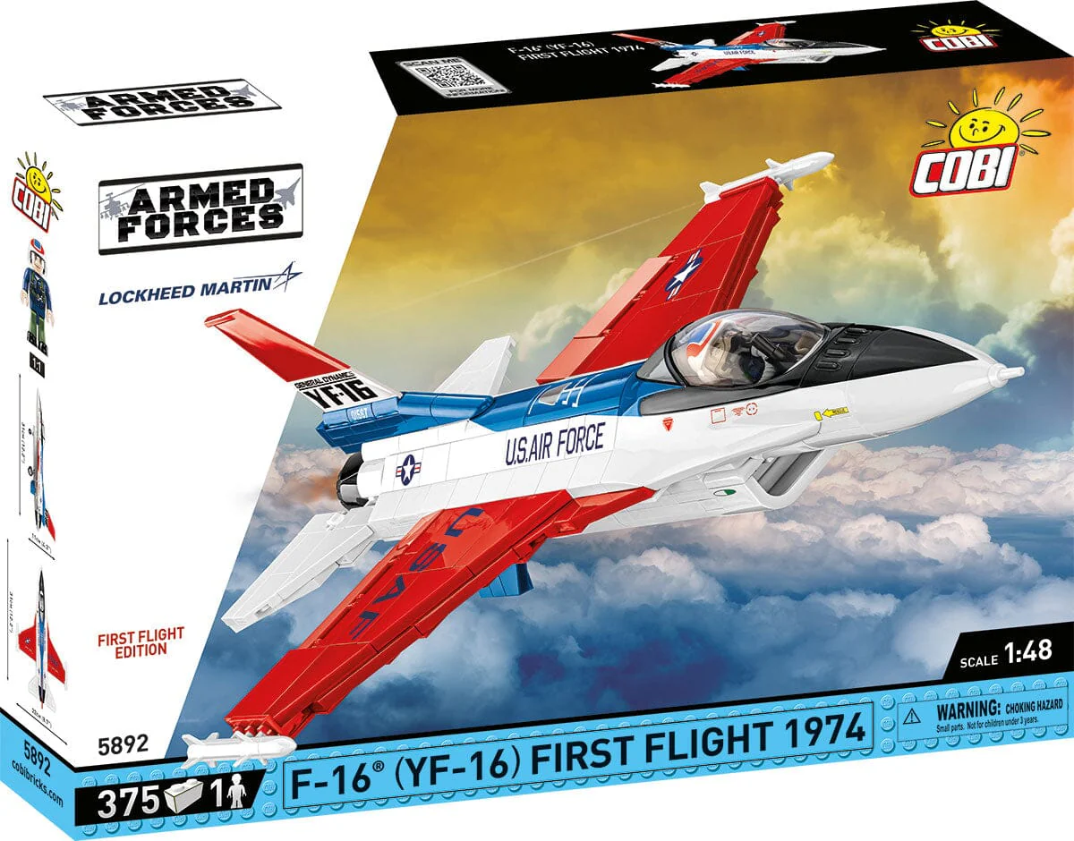 F-16 (YF-16) Fighting Falcon plane brick model - COBI 5892 - 373 bricks First Flight Edition 1974 - Image 10