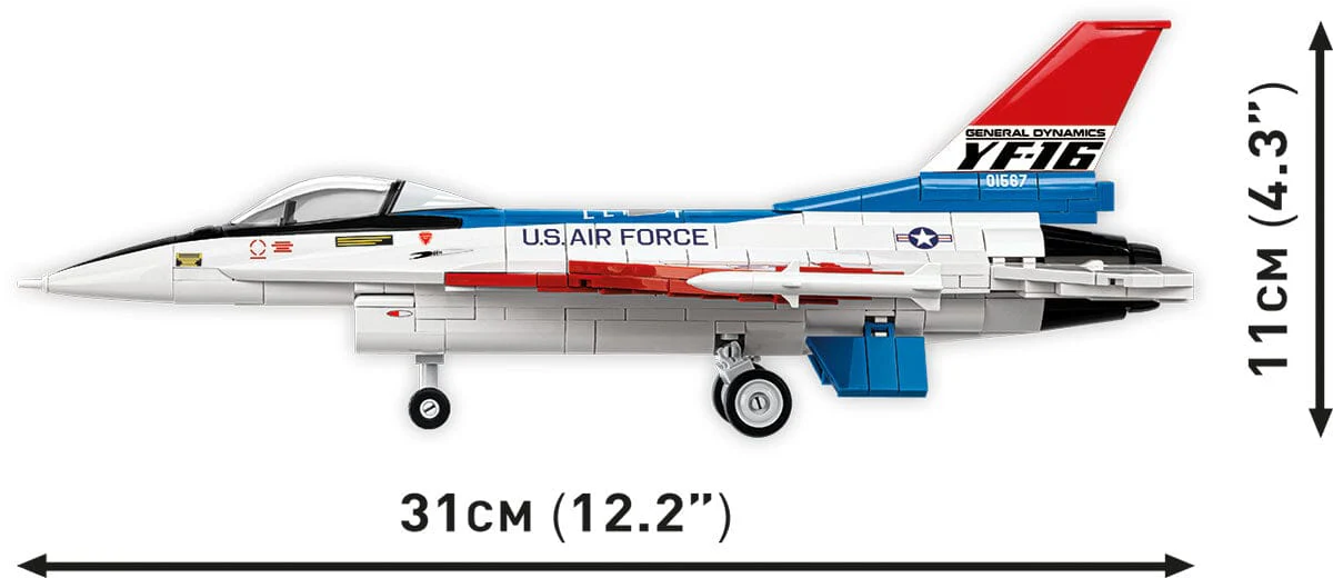 F-16 (YF-16) Fighting Falcon plane brick model - COBI 5892 - 373 bricks First Flight Edition 1974 - Image 3