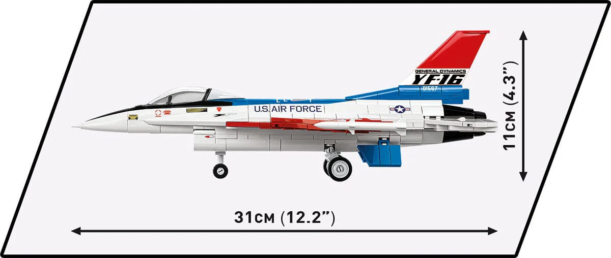 F-16 (YF-16) Fighting Falcon plane brick model - COBI 5892 - 373 bricks First Flight Edition 1974 - Image 4