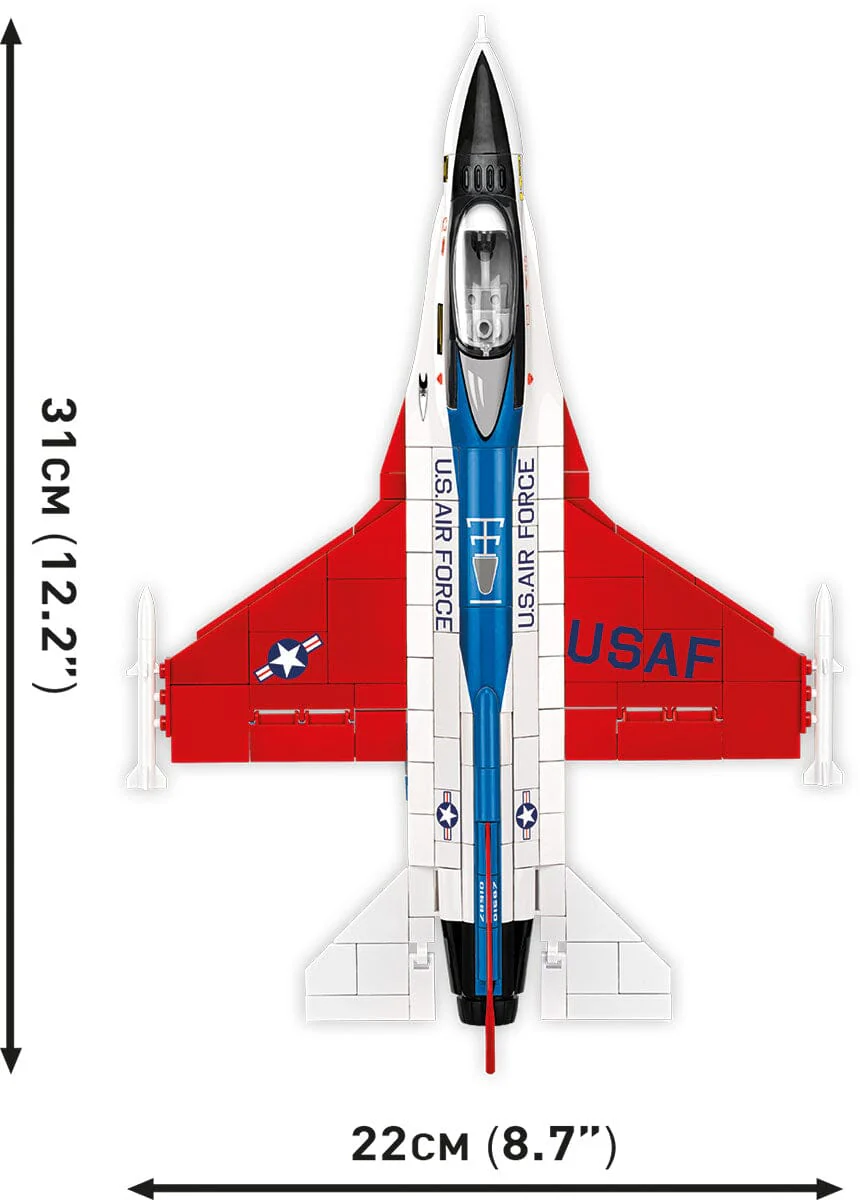 F-16 (YF-16) Fighting Falcon plane brick model - COBI 5892 - 373 bricks First Flight Edition 1974 - Image 5