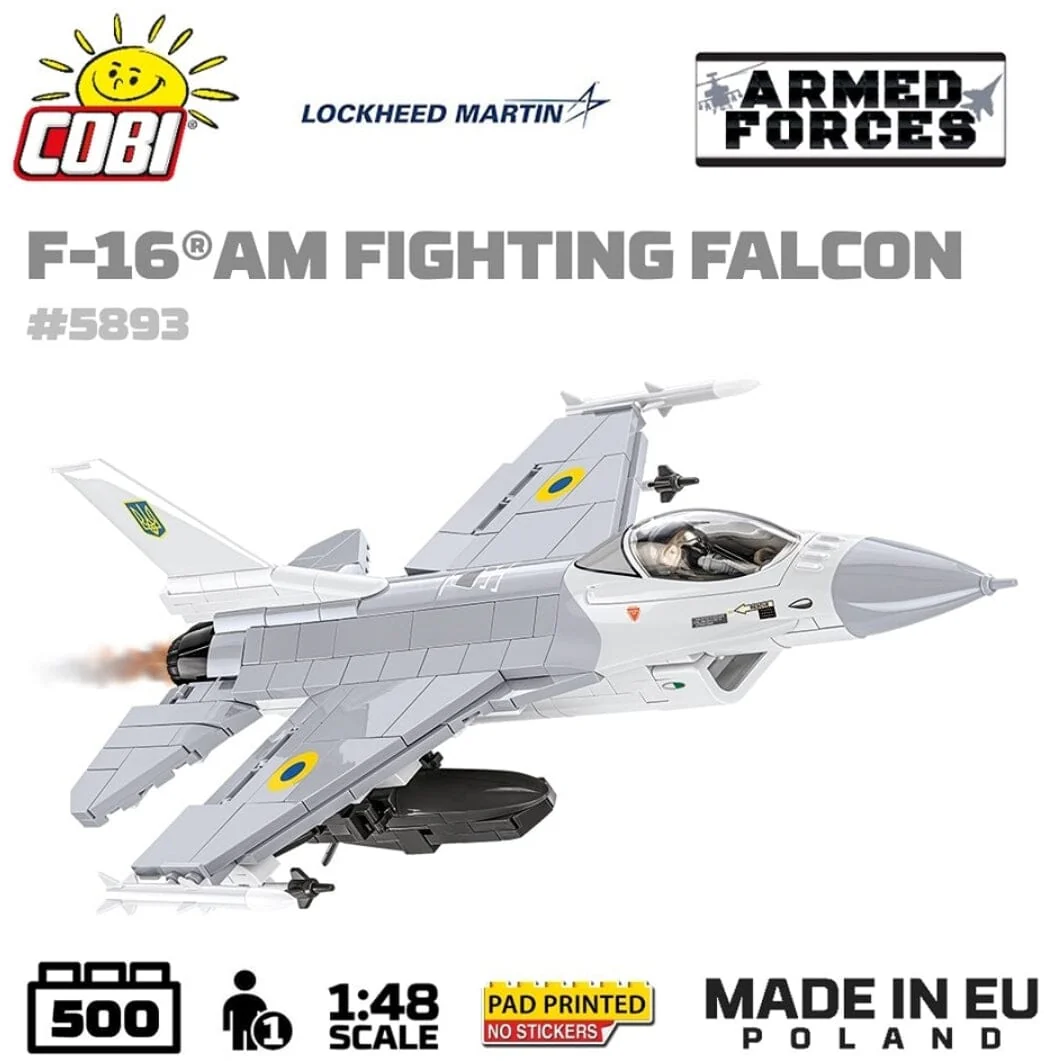 F-16 AM Fighting Falcon plane brick model - COBI 5893 - 500 bricks - Image 3