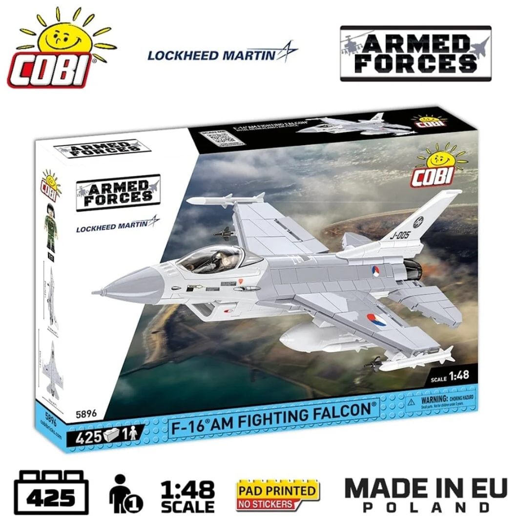 F-16 AM Fighting Falcon plane brick model - COBI 5896 - 425 bricks