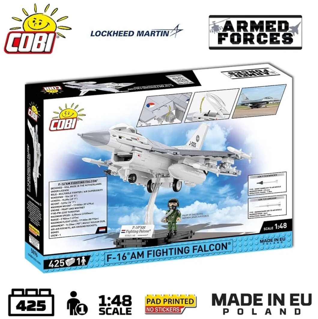 F-16 AM Fighting Falcon plane brick model - COBI 5896 - 425 bricks - Image 2