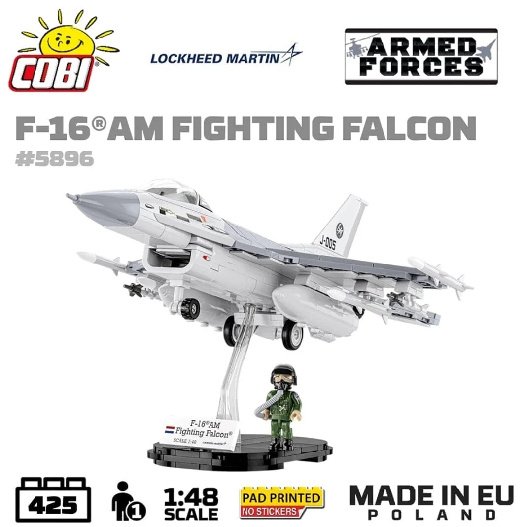 F-16 AM Fighting Falcon plane brick model - COBI 5896 - 425 bricks - Image 3