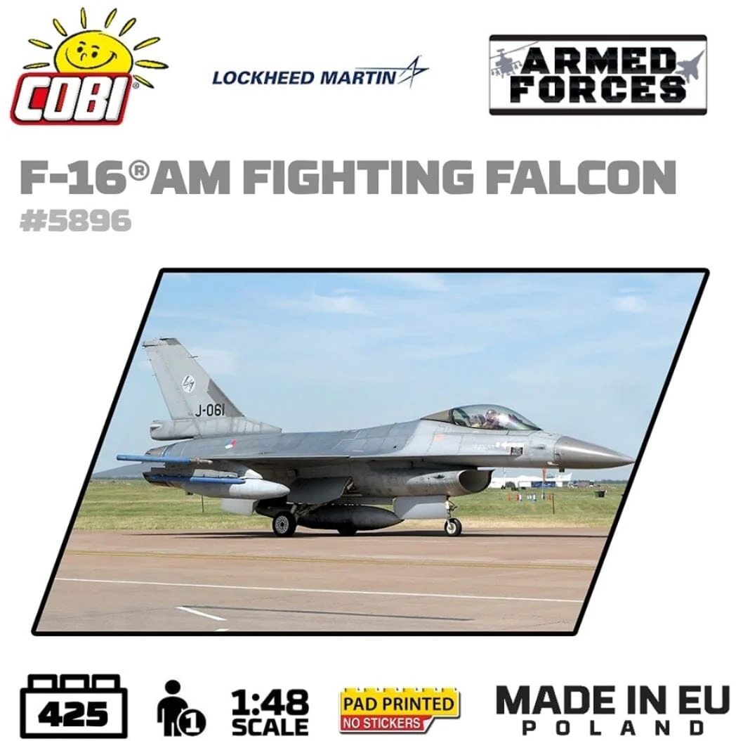 F-16 AM Fighting Falcon plane brick model - COBI 5896 - 425 bricks - Image 4