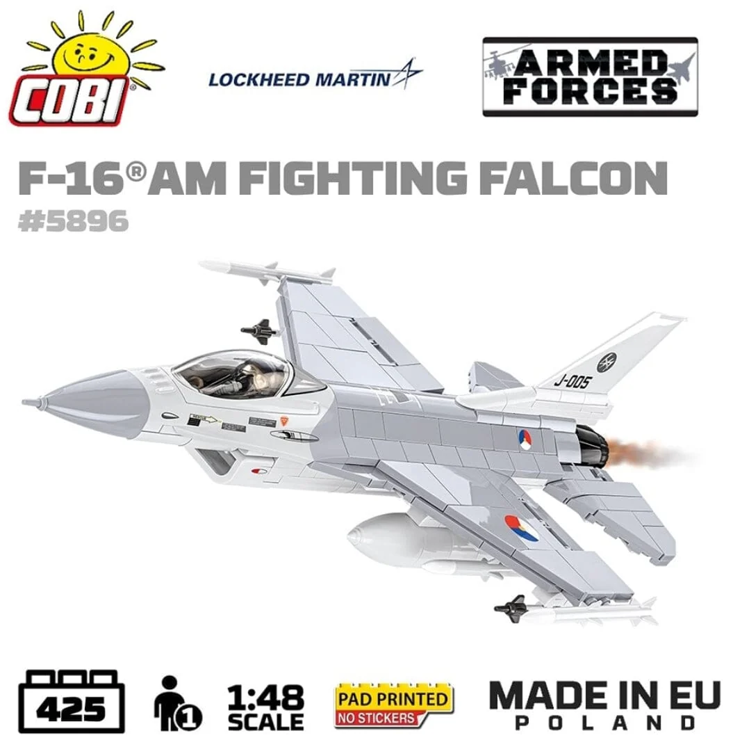 F-16 AM Fighting Falcon plane brick model - COBI 5896 - 425 bricks - Image 5