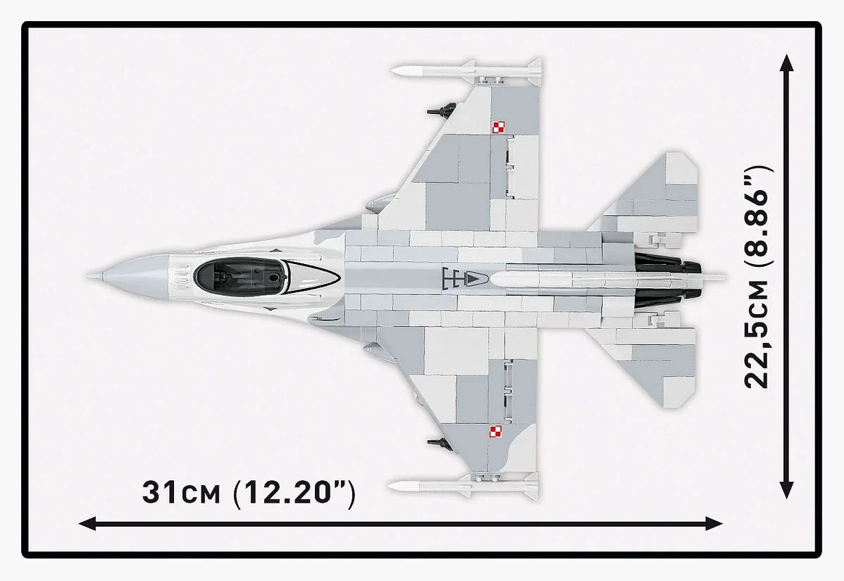F-16C Fighting Falcon (Polish Version) brick plane model - COBI 5910 - 460 bricks - Image 5