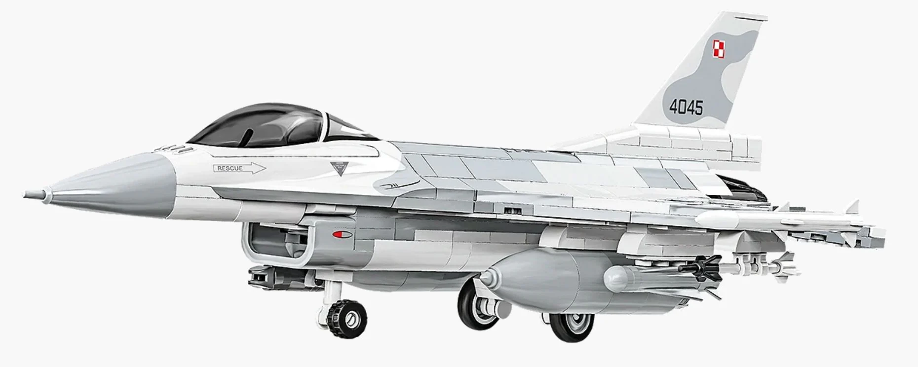 F-16C Fighting Falcon (Polish Version) brick plane model - COBI 5910 - 460 bricks - Image 8