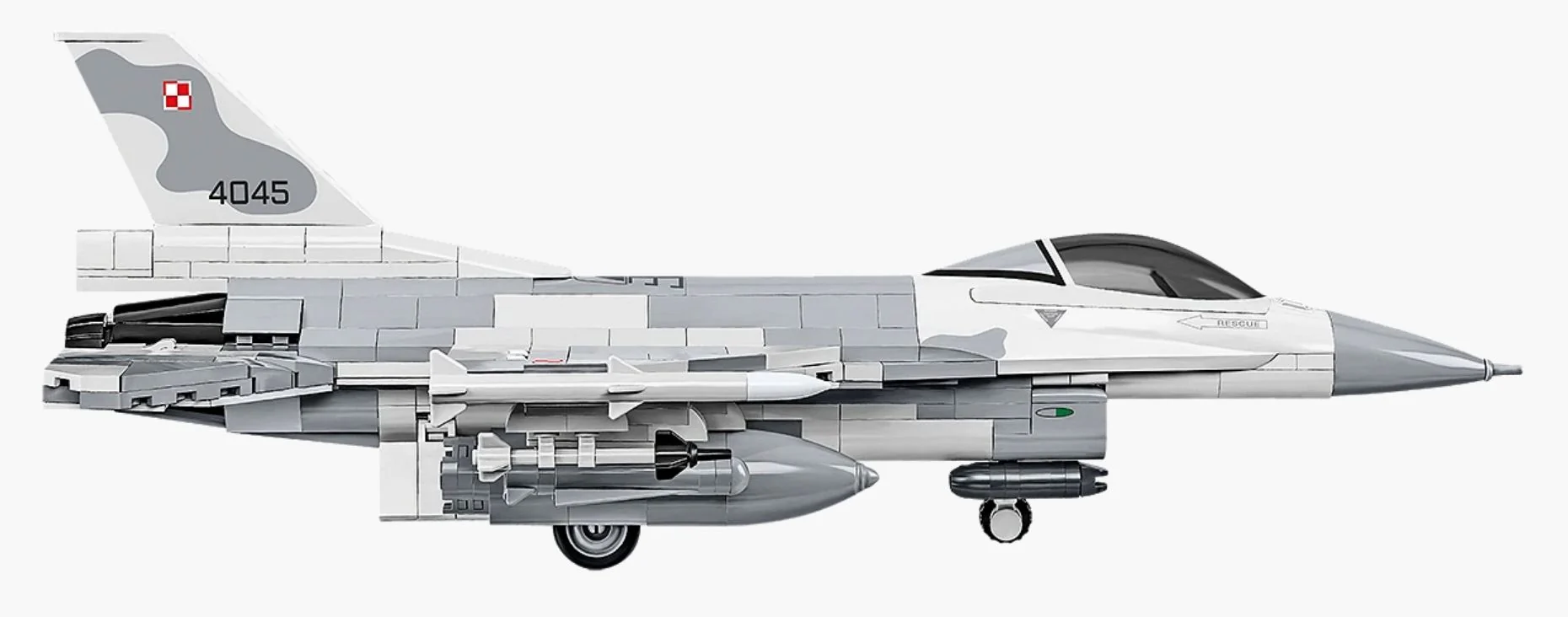 F-16C Fighting Falcon (Polish Version) brick plane model - COBI 5910 - 460 bricks - Image 9