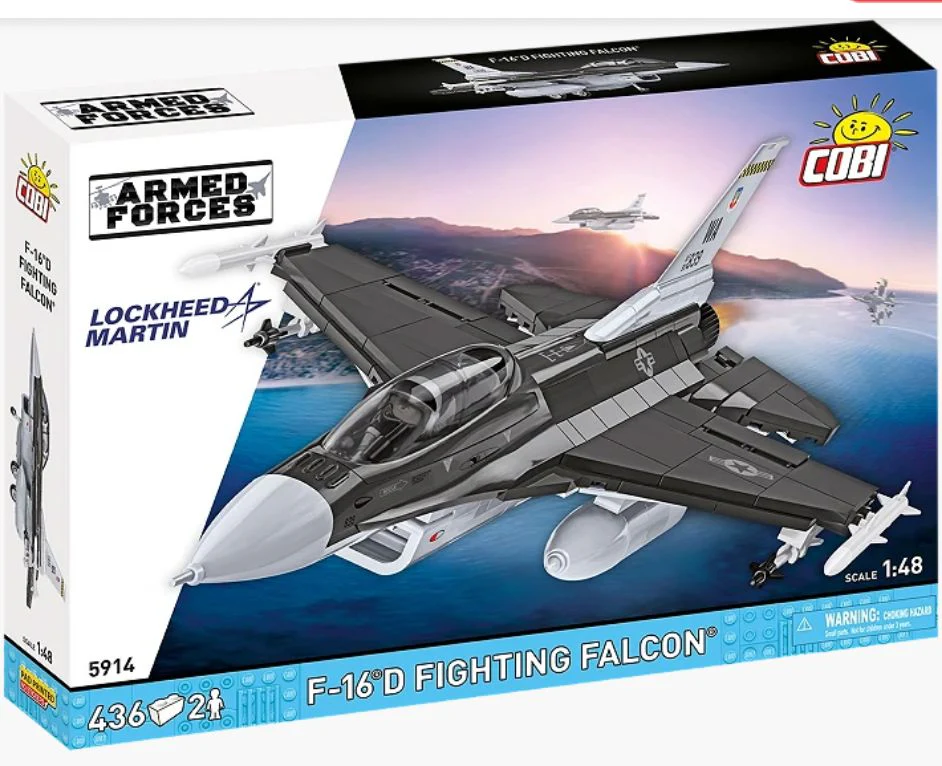 F-16D Fighting Falcon plane brick model - COBI 5914 - 438 bricks