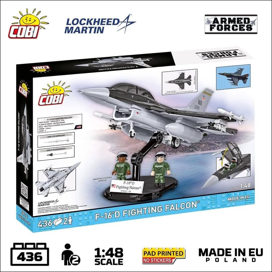 F-16D Fighting Falcon plane brick model - COBI 5914 - 438 bricks - Image 2