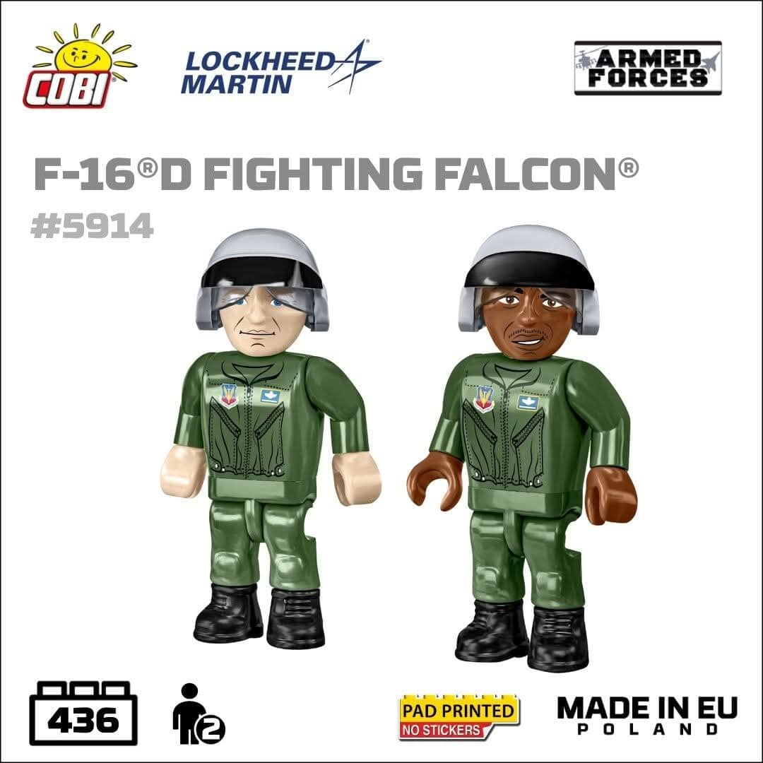 F-16D Fighting Falcon plane brick model - COBI 5914 - 438 bricks - Image 7
