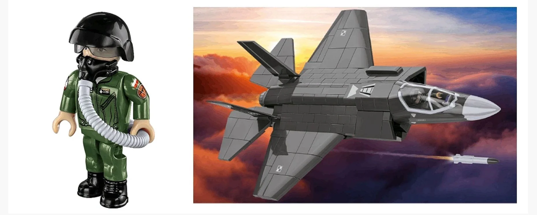F-35A Lightning II "Husarz" brick plane model - COBI 5904 - 600 bricks - Image 10