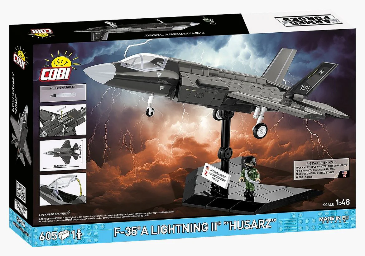 F-35A Lightning II "Husarz" brick plane model - COBI 5904 - 600 bricks - Image 4