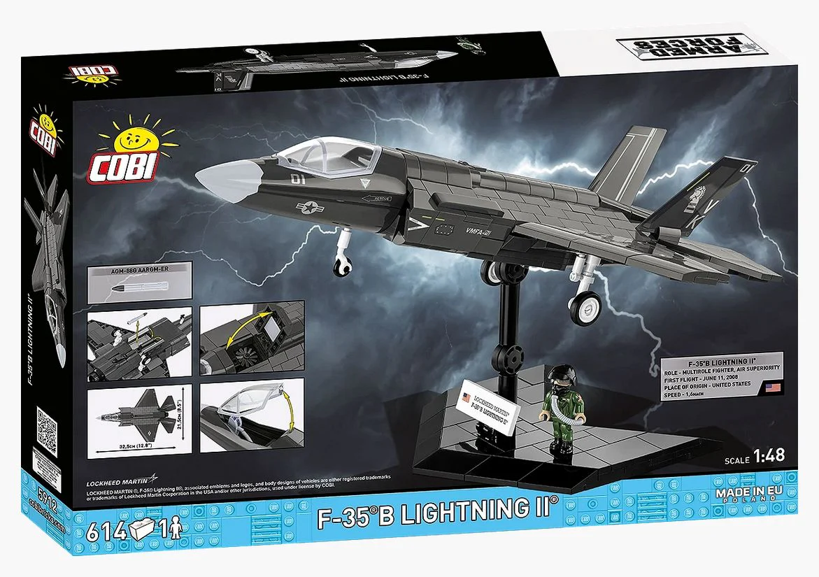 F-35B Lightning II brick plane model - COBI 5912 - 614 bricks - Image 2