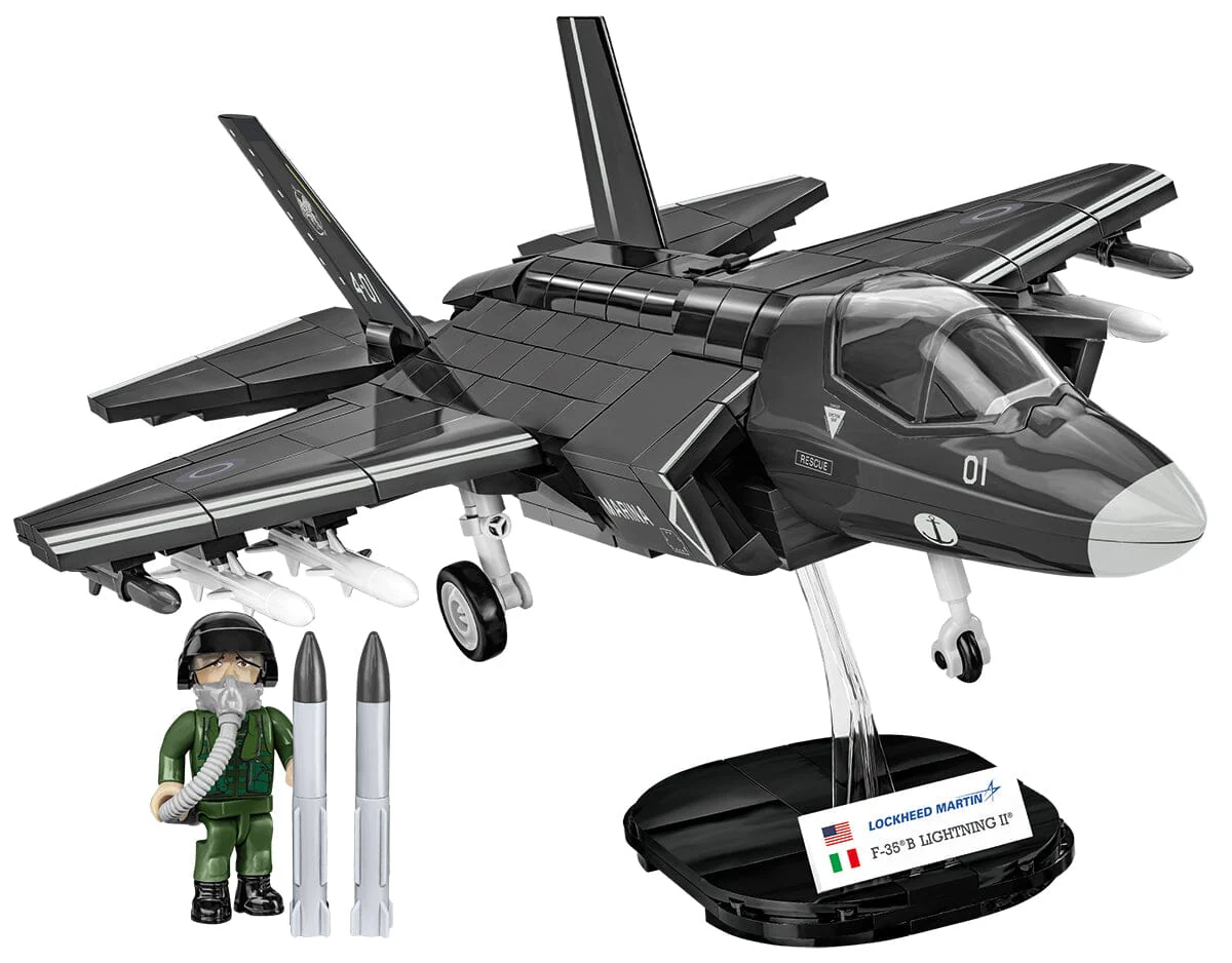 F-35B STOVL Lightning II brick plane model - COBI 5895 - 610 bricks