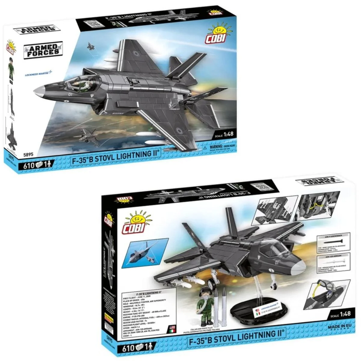 F-35B STOVL Lightning II brick plane model - COBI 5895 - 610 bricks - Image 3