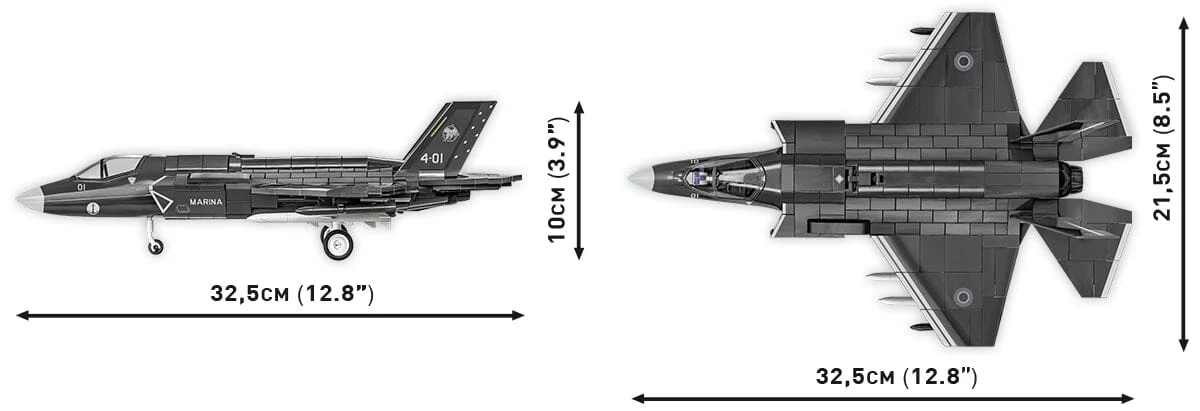 F-35B STOVL Lightning II brick plane model - COBI 5895 - 610 bricks - Image 6