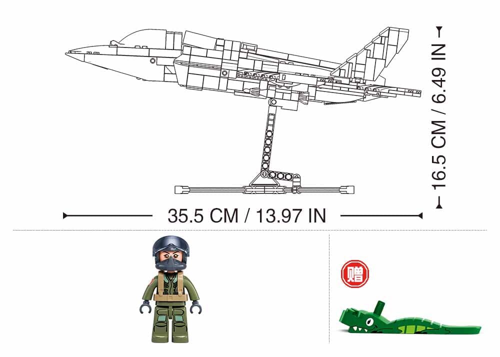 F-35Bs brick plane model - Sluban M38 - B1361 - 705 bricks - Image 4
