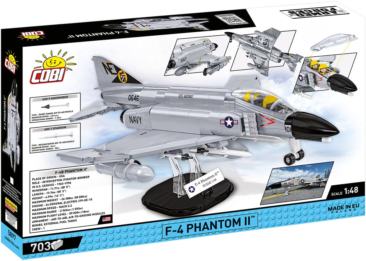 F-4 Phantom II brick plane model - COBI 5897 - 703 bricks - Image 10