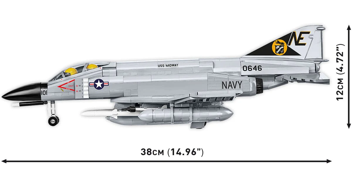 F-4 Phantom II brick plane model - COBI 5897 - 703 bricks - Image 5