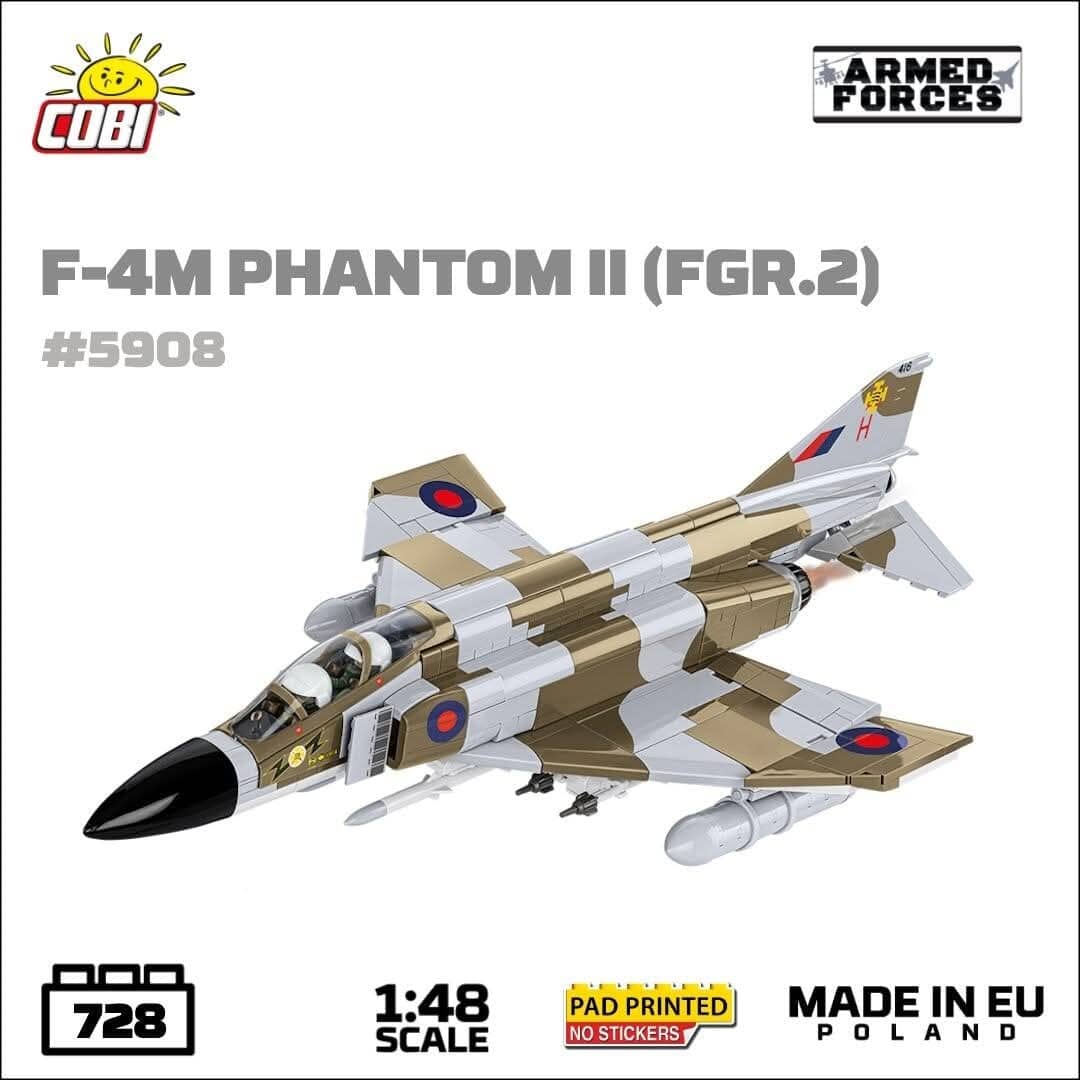 F-4F Phantom II (RAF) brick plane model - COBI 5908 - 728 bricks - Image 4