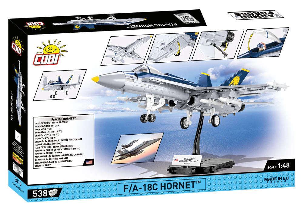 F/A-18C Hornet brick plane model - COBI 5810 - 538 bricks - Image 2