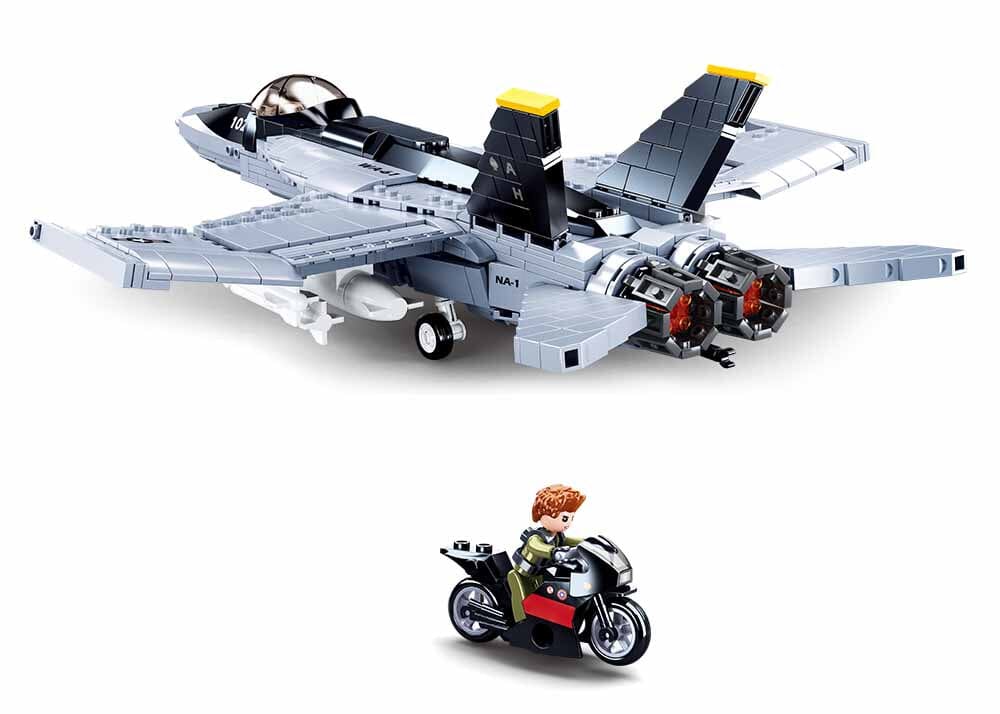 F/A - 18E 'Super Hornet' brick model plane - Sluban M38-B0928 - 682 bricks - Image 3