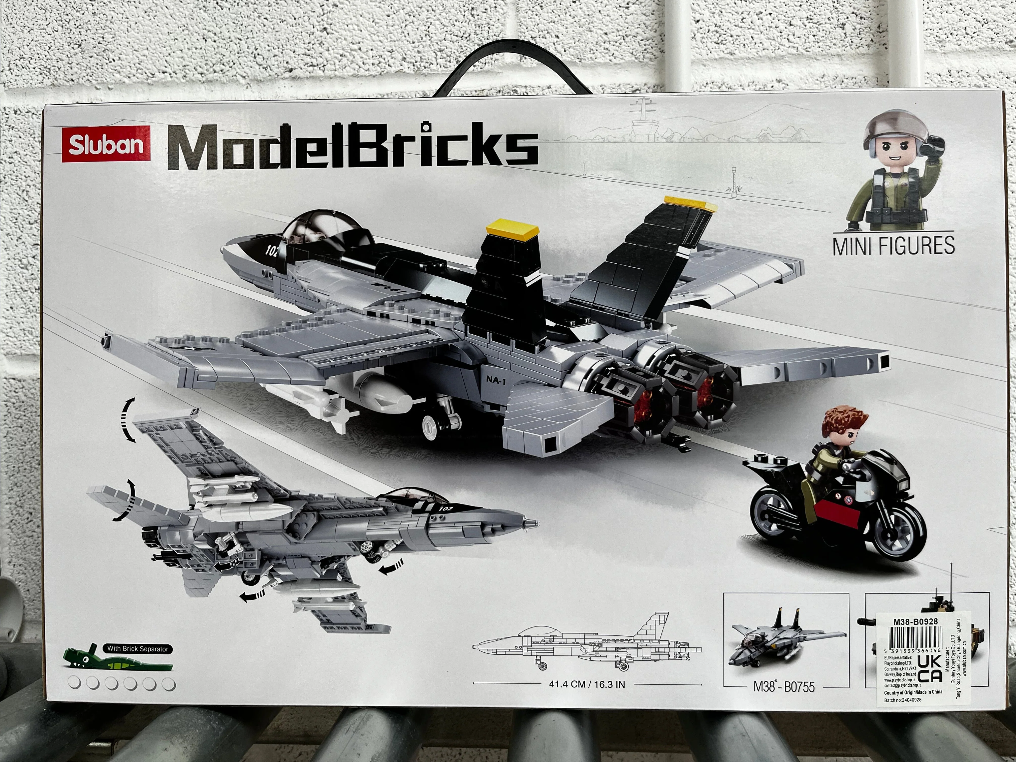 F/A - 18E 'Super Hornet' brick model plane - Sluban M38-B0928 - 682 bricks - Image 7