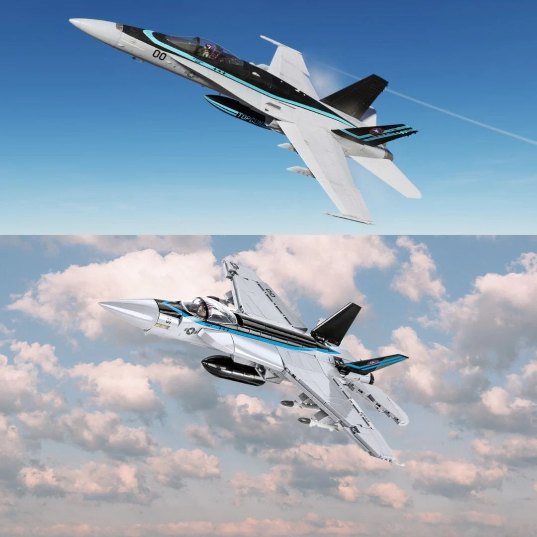 F/A-18E Super Hornet 'Top Gun: Maverick' brick plane model - COBI 5805A - 560 bricks - Image 10