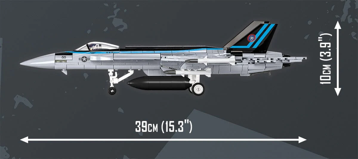 F/A-18E Super Hornet 'Top Gun: Maverick' brick plane model - COBI 5805A - 560 bricks - Image 8