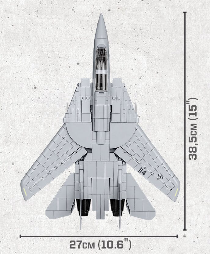 F14 Tomcat Top Gun brick plane model - COBI 5811A - 757 bricks - Image 10