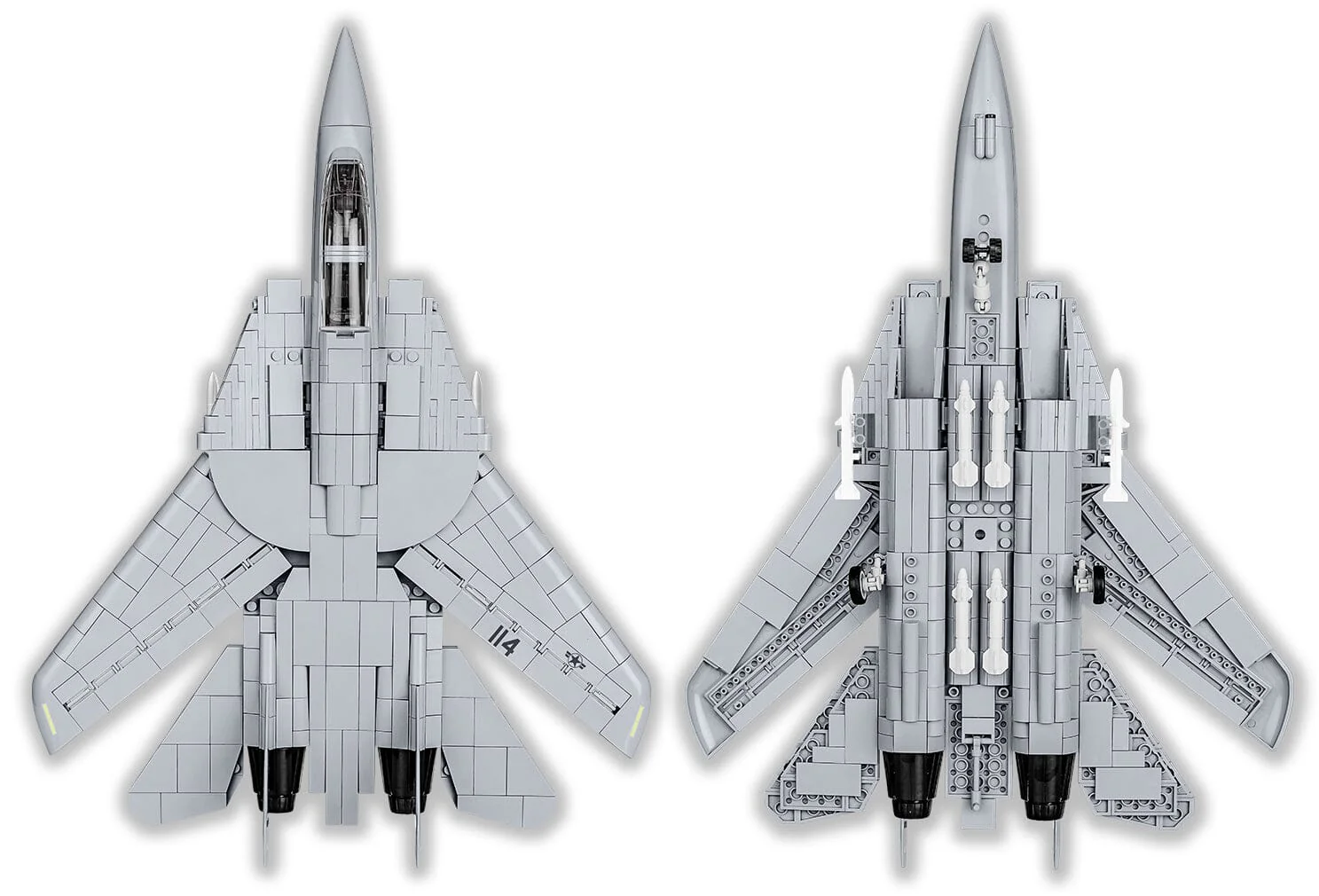 F14 Tomcat Top Gun brick plane model - COBI 5811A - 757 bricks - Image 3