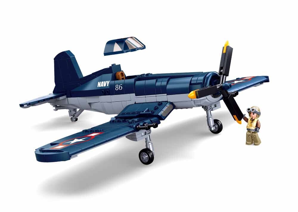 F4U Fighter brick model plane - Sluban M38-B1109 - 550 bricks - Image 2