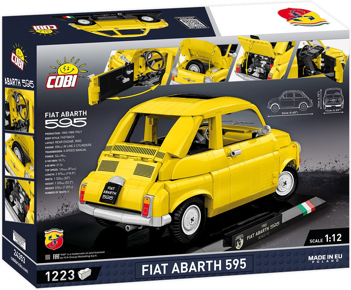 Fiat Abarth 595 brick model car - Cobi 24353 - 1223 bricks EXECUTIVE EDITION - Image 3