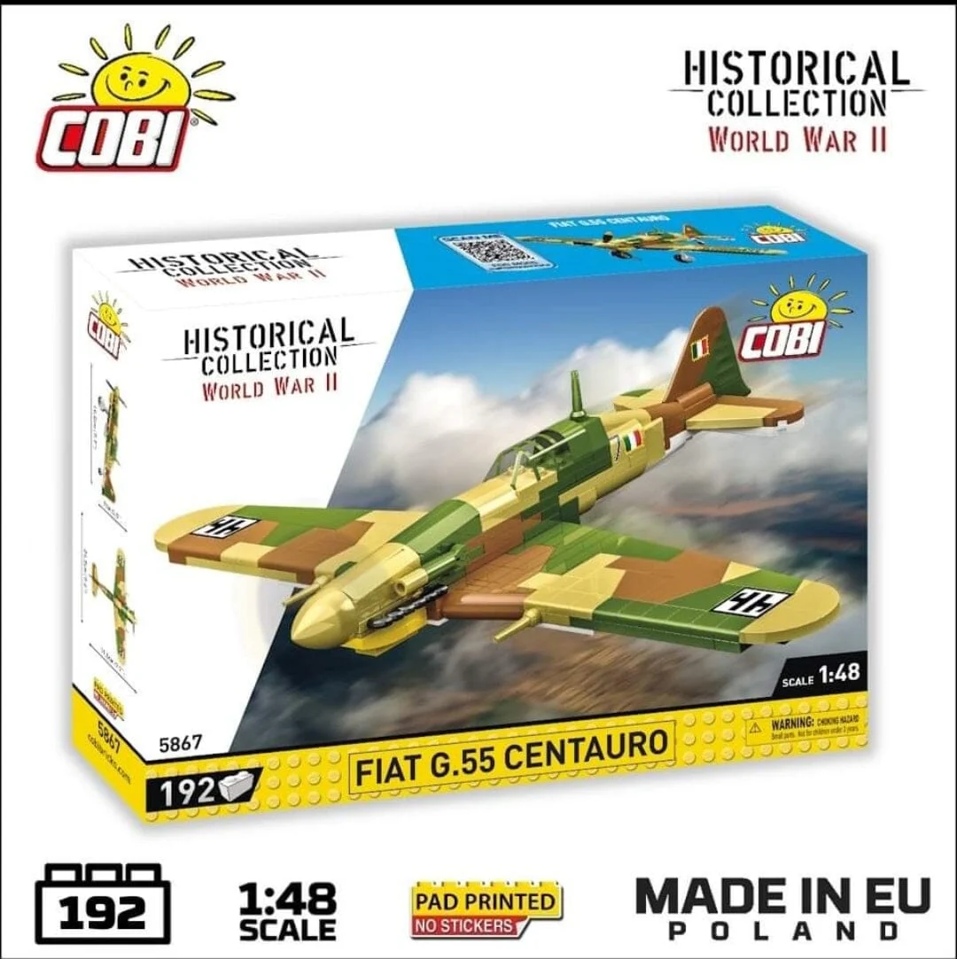 Fiat G55 Centauro brick plane model - COBI 5867 - 192 bricks