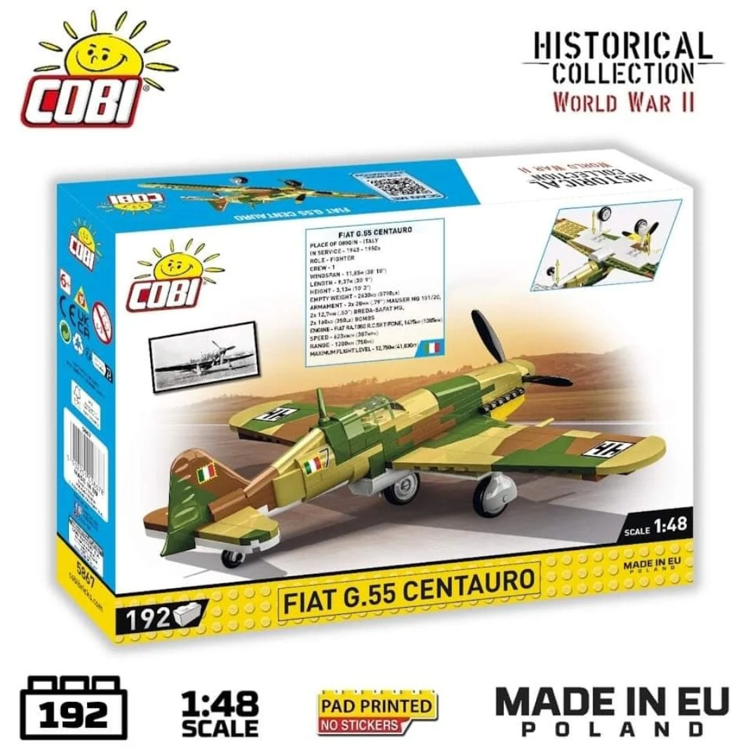Fiat G55 Centauro brick plane model - COBI 5867 - 192 bricks - Image 2