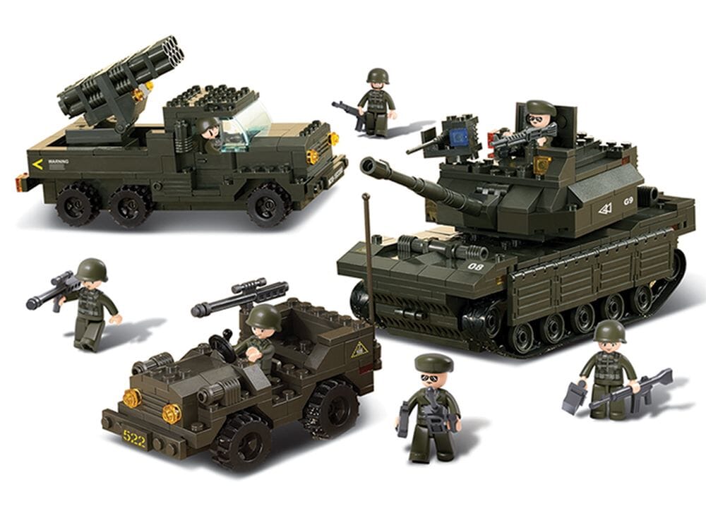Field Battle Forces brick tank model - Sluban M38-B6800 - 602 bricks