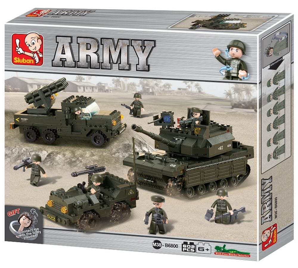 Field Battle Forces brick tank model - Sluban M38-B6800 - 602 bricks - Image 2