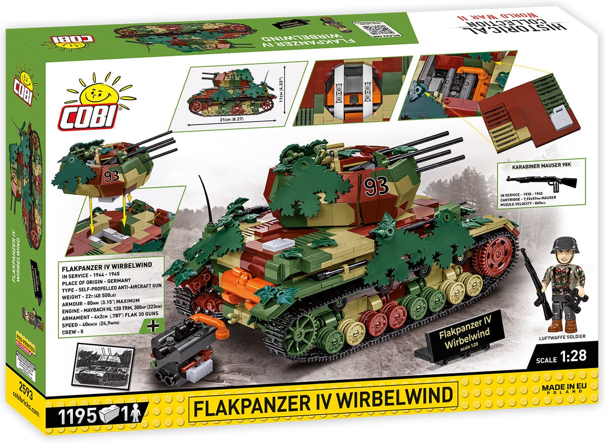 Flakpanzer IV Wirbelwind brick anti-aircraft gun model - COBI-2593 - 1195 bricks - Executive Edition - Image 10