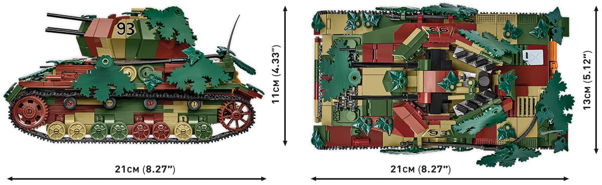 Flakpanzer IV Wirbelwind brick anti-aircraft gun model - COBI-2593 - 1195 bricks - Executive Edition - Image 3