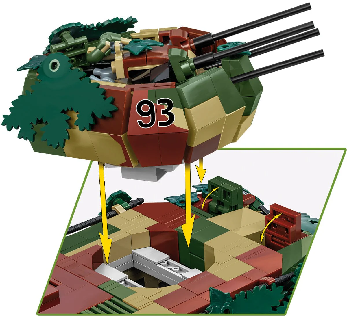 Flakpanzer IV Wirbelwind brick anti-aircraft gun model - COBI-2593 - 1195 bricks - Executive Edition - Image 4