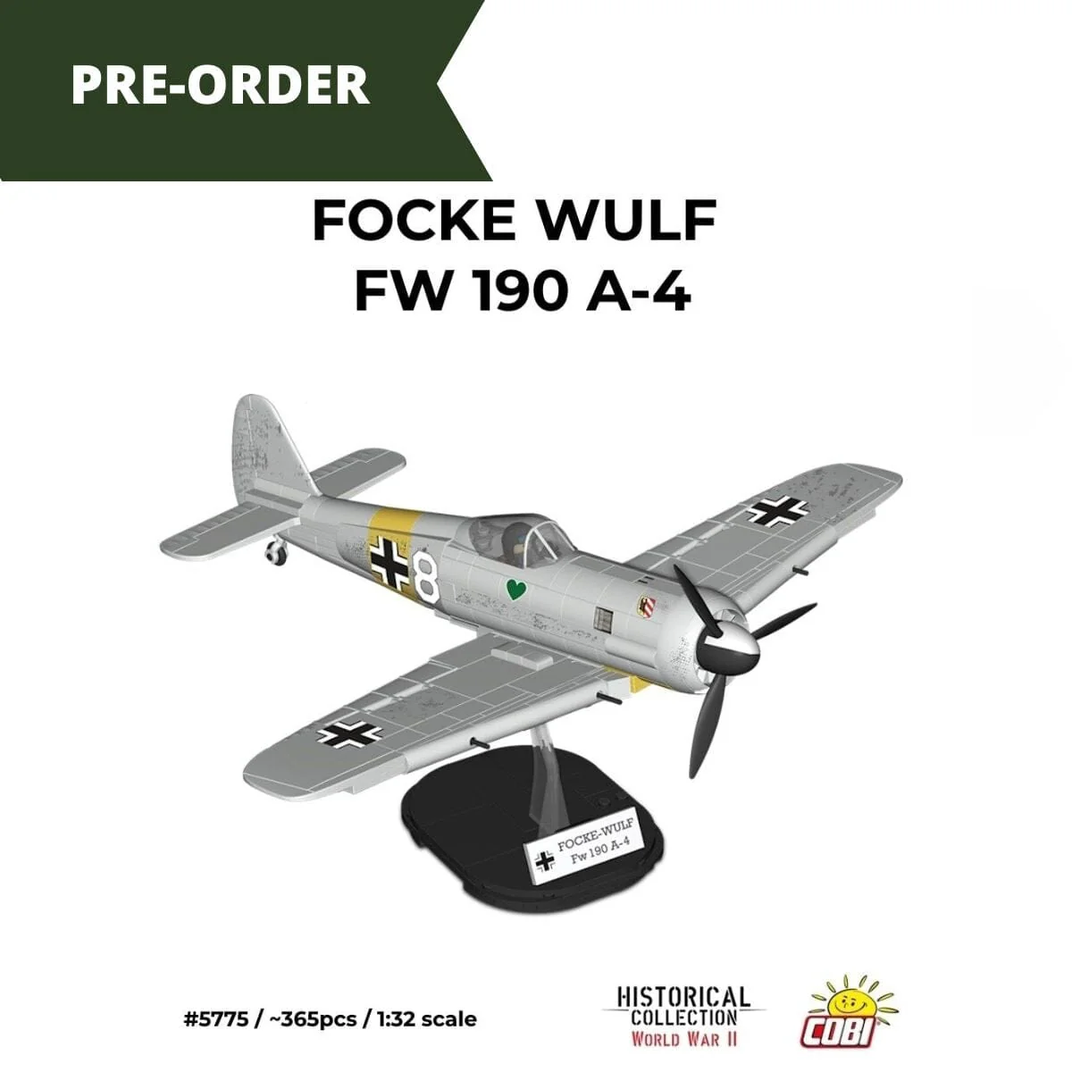 Focke Wulf FW 190 A-4 brick model plane - COBI 5775 - 365 bricks