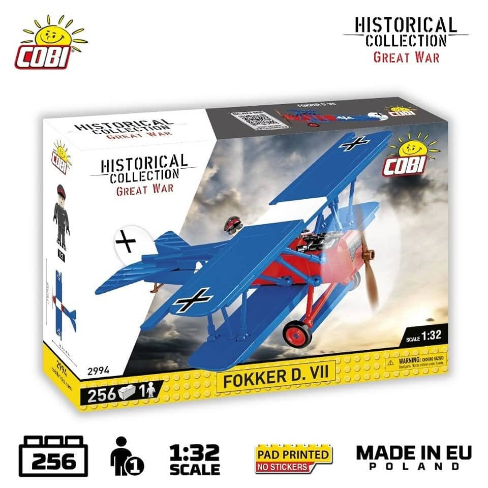 Fokker D. VII brick aircaft model WWI - COBI 2994 - 256 bricks - Image 2