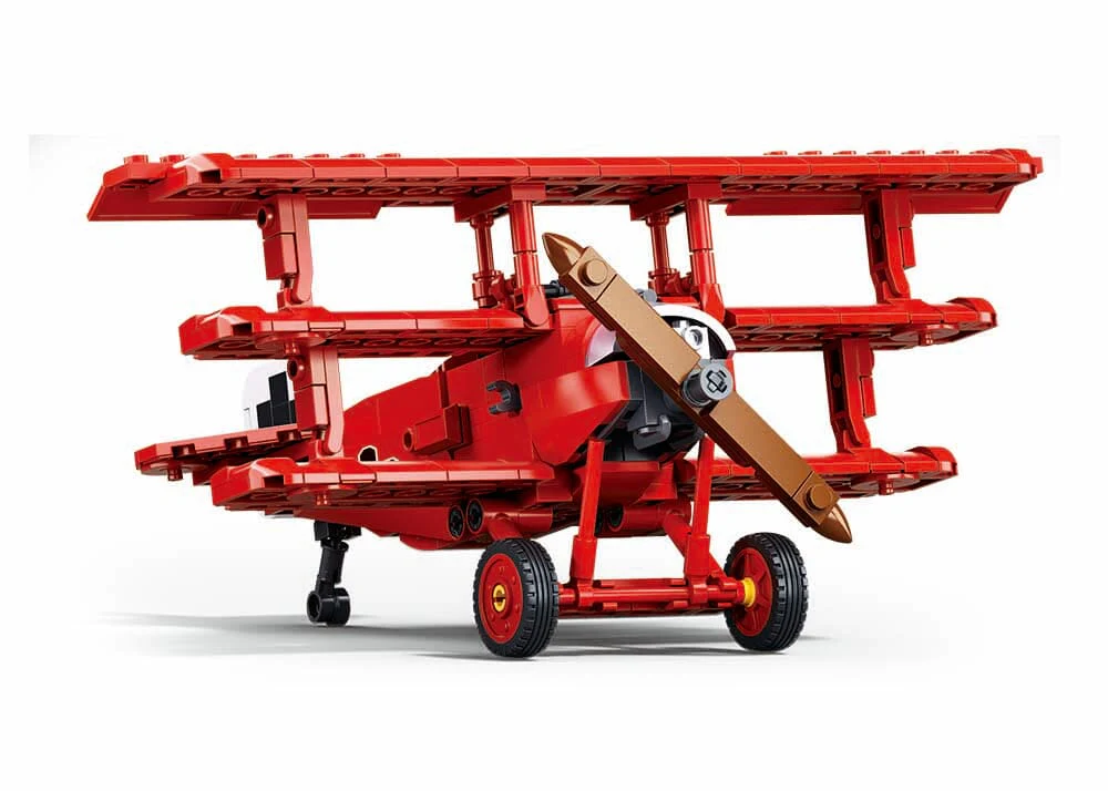 Fokker DR-1S brick model plane - Sluban M38-B1292 - 281 bricks
