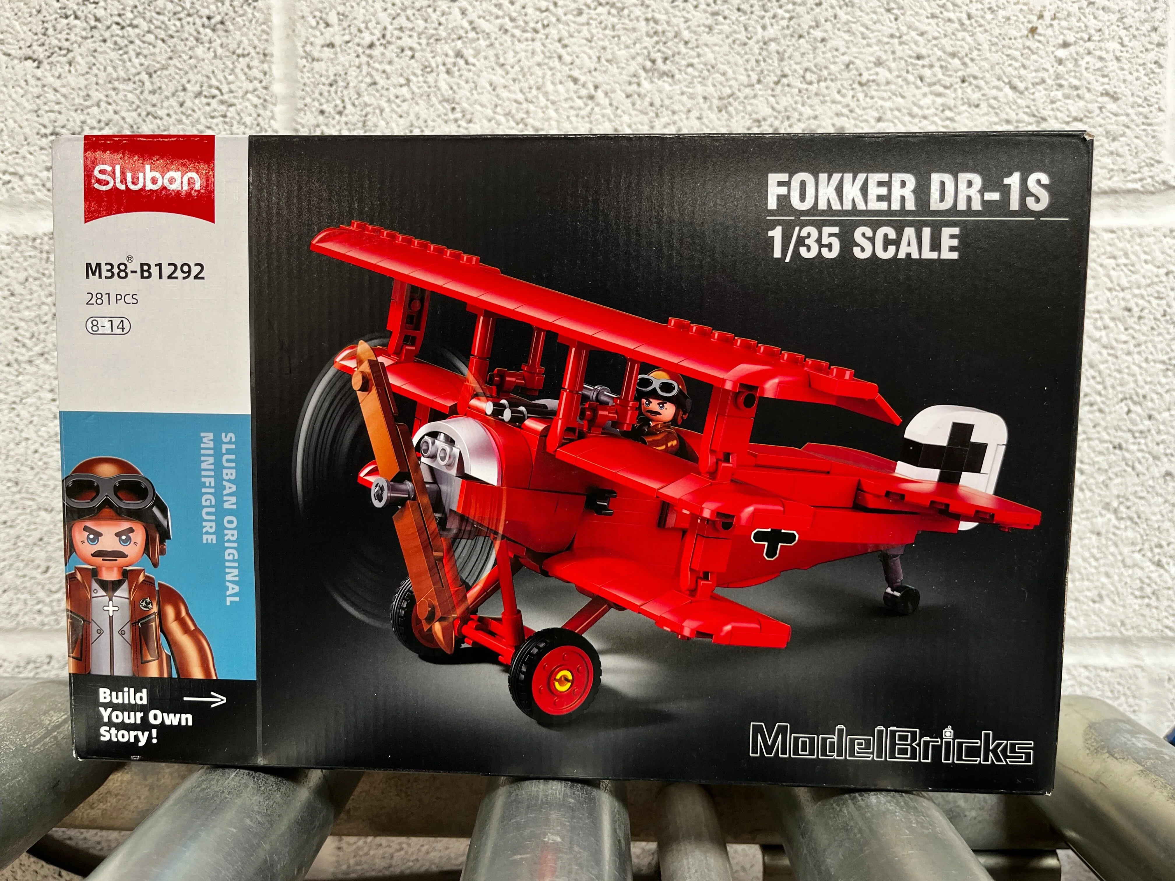 Fokker DR-1S brick model plane - Sluban M38-B1292 - 281 bricks - Image 6