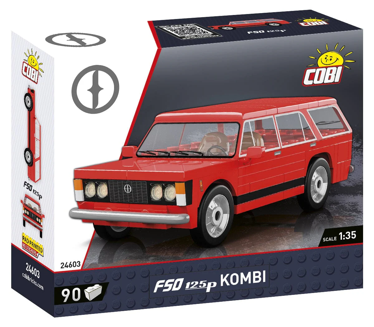 FSO 125P Combi brick model car - COBI 24603 - 90 bricks - Image 2