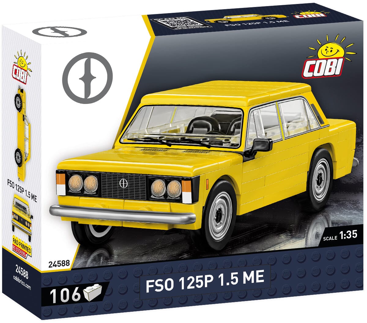 FSO125P 1.5ME brick model car - COBI 24588 - 106 bricks - Image 5