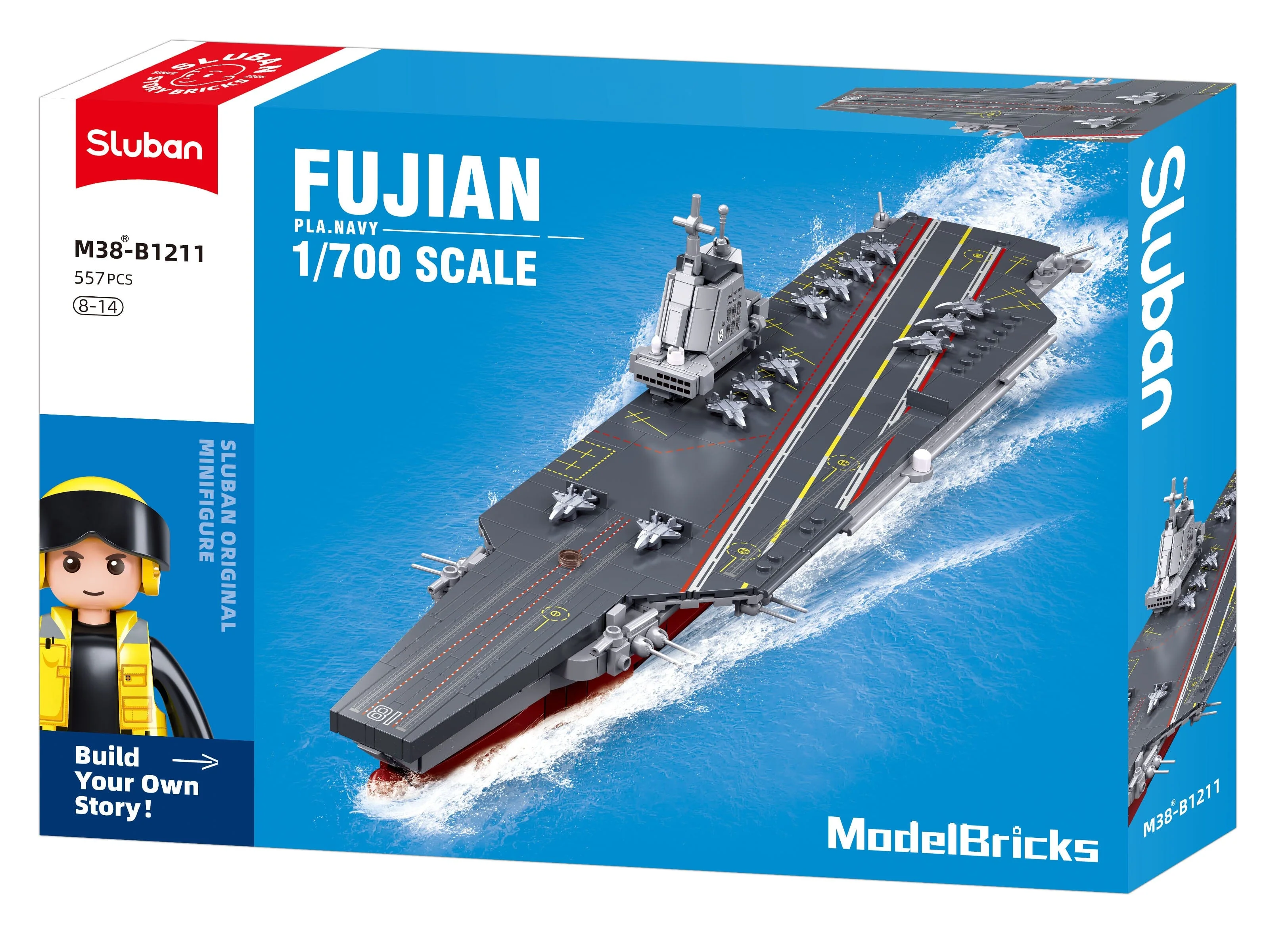 Fujian aircraft carrier brick model - Sluban M38-B1211 - 557 bricks - Image 5