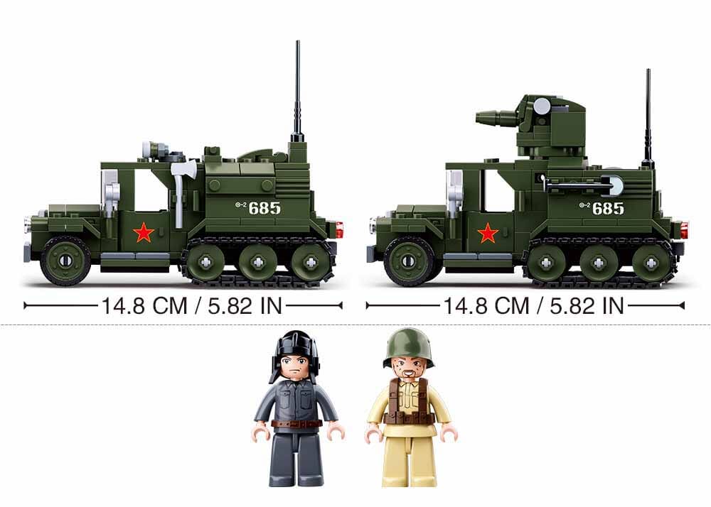 Gaz Half Track brick model - Sluban M38-B0685 - 243 bricks - Image 4